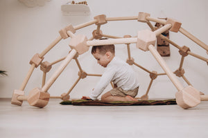 Creating Fun and Fitness: Indoor Climbing for Kids with a Wooden Dome