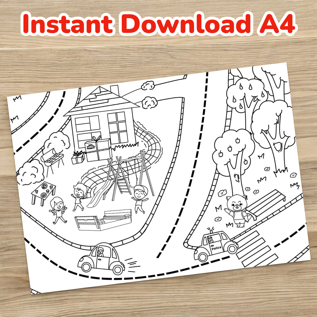 Coloring Poster: “A Walk with Massori”