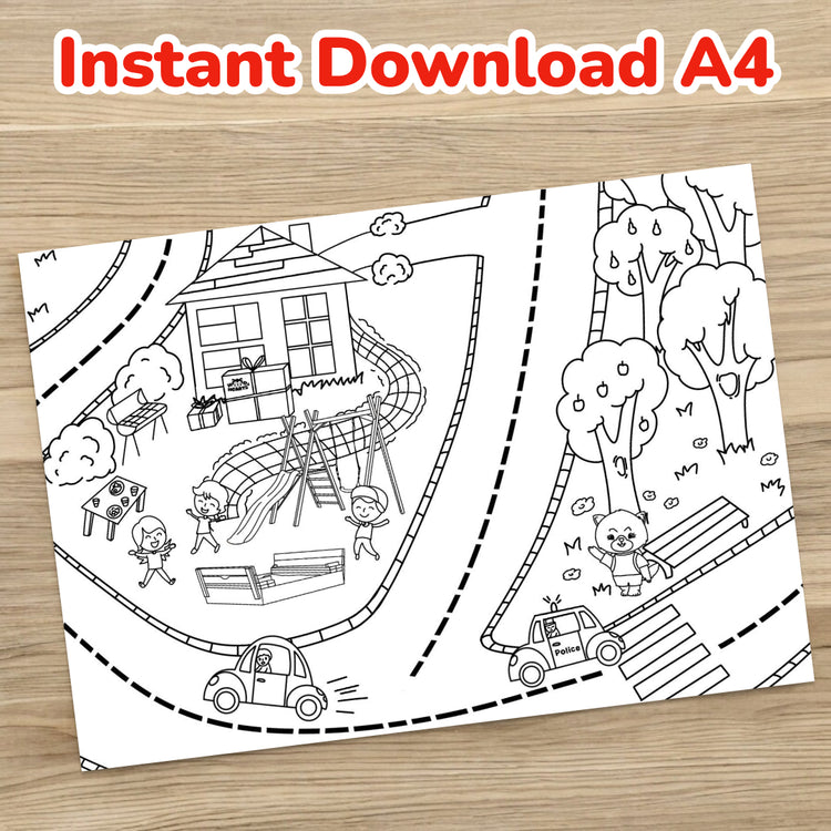 Coloring Poster: “A Walk with Massori”