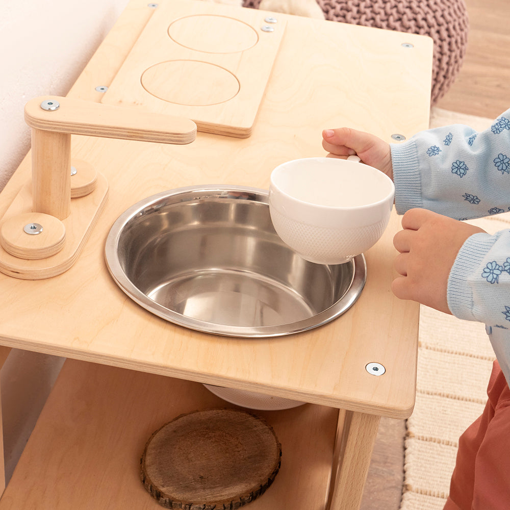 小さなシェフのための木製ごっこ遊びキッチン