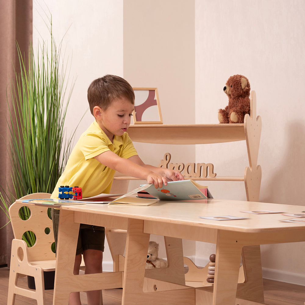 Kids Wooden Play Table