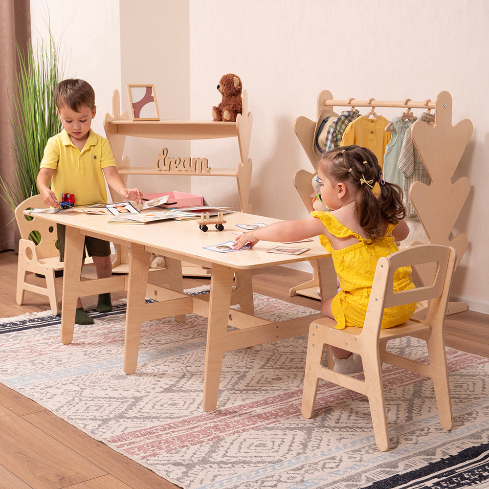 Kids Wooden Play Table