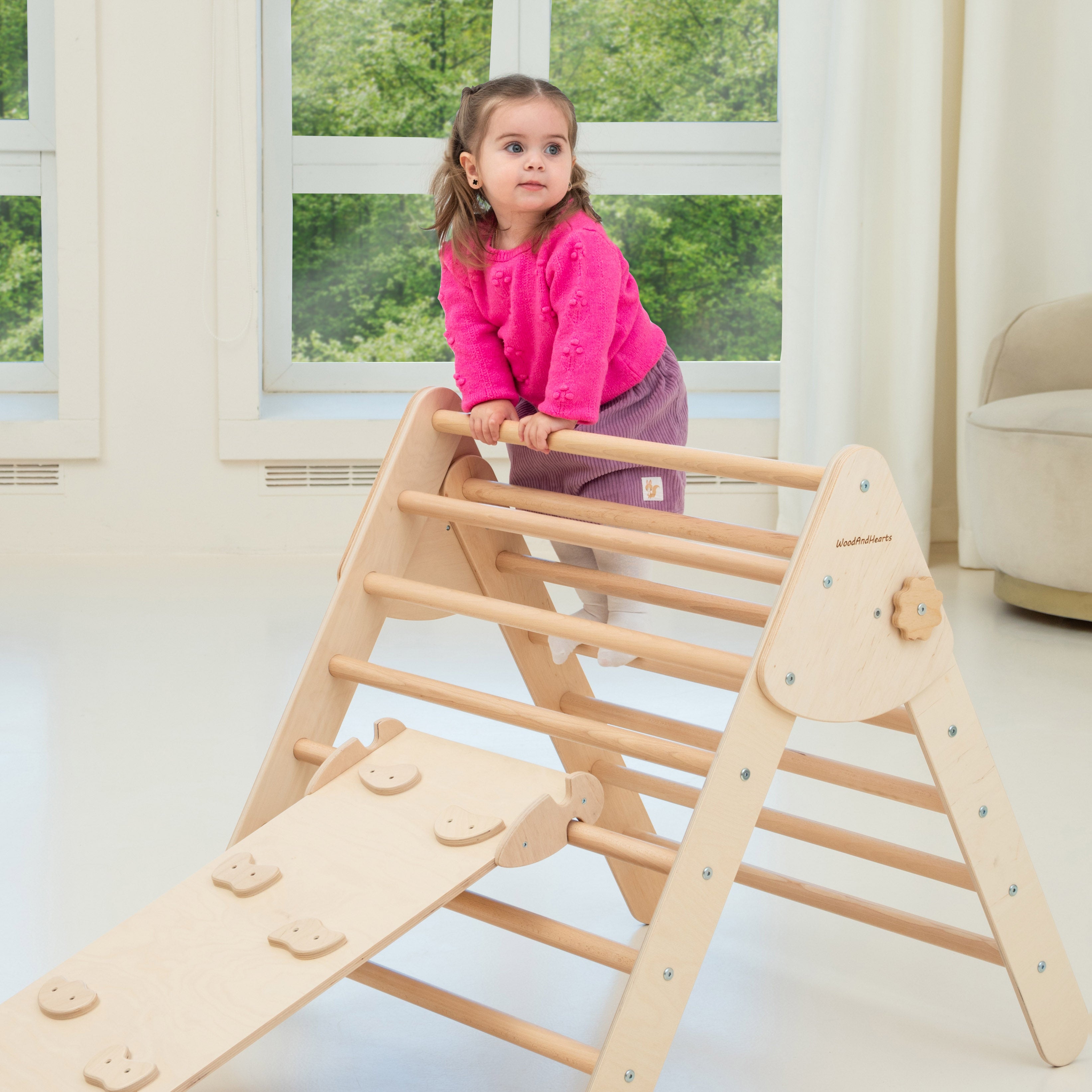 2-in-1 Set: Large Climbing Triangle with Ramp