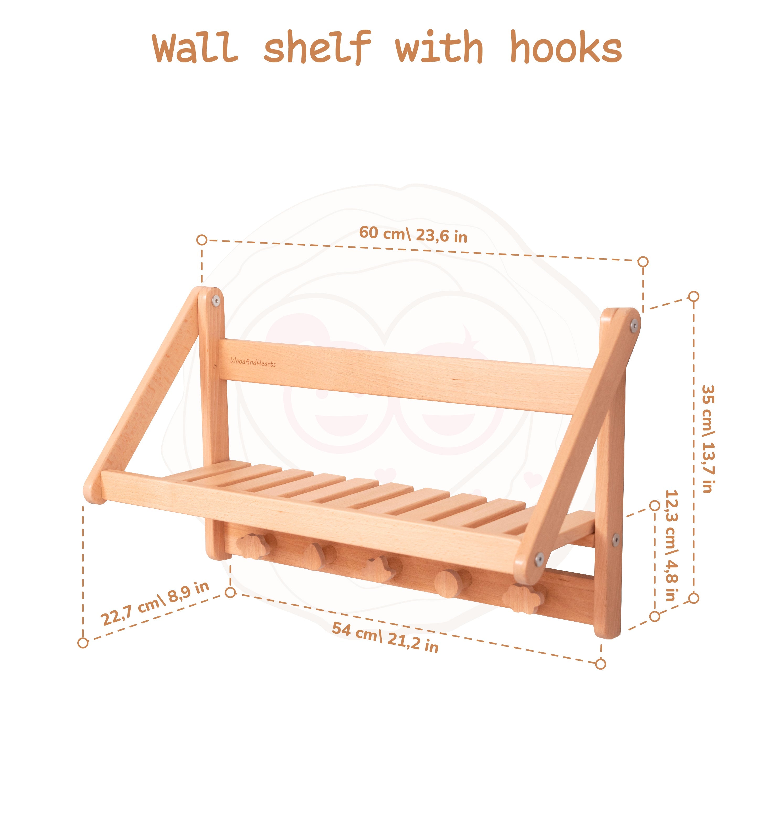 Wall Shelf with Hangers