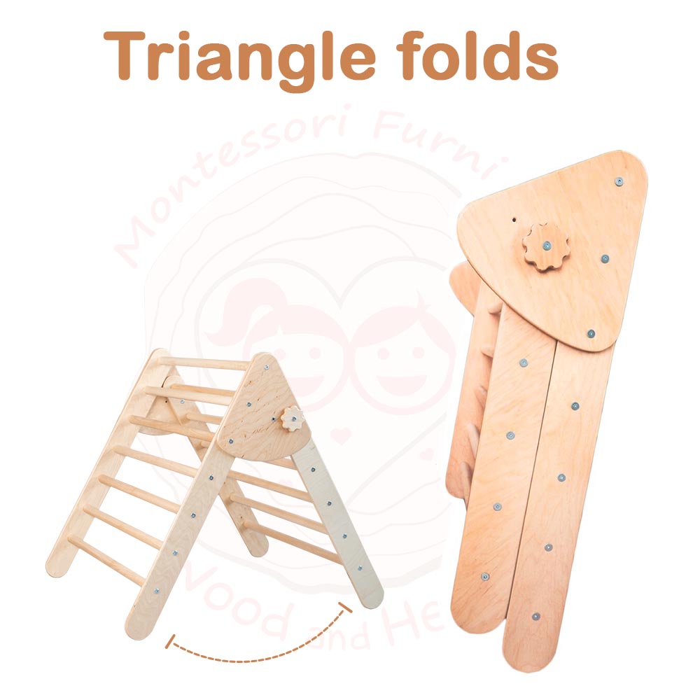 2-in-1 Set: Large Climbing Triangle with Ramp